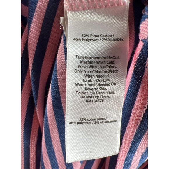 Men's Vineyard Vines Striped Pink Blue Polo w/Pocket - Picture 5 of 6